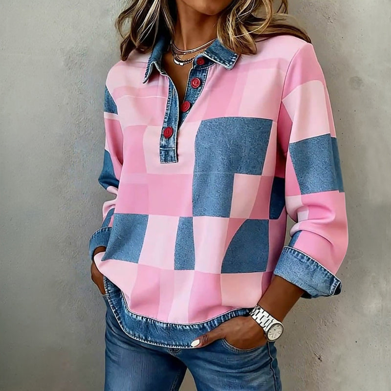 Marla - Vintage Pull col bouton