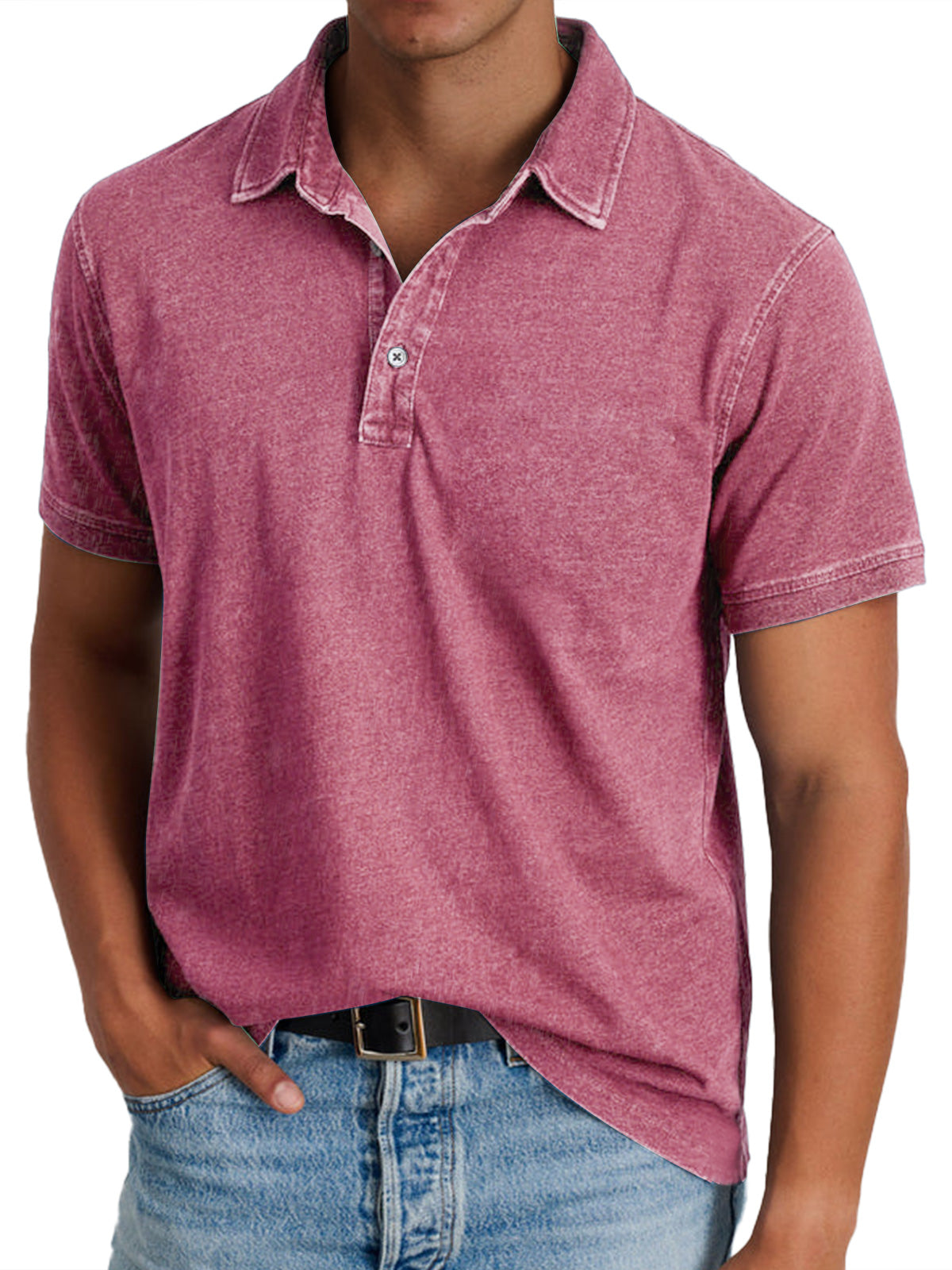 Senzo - polo façon jeans