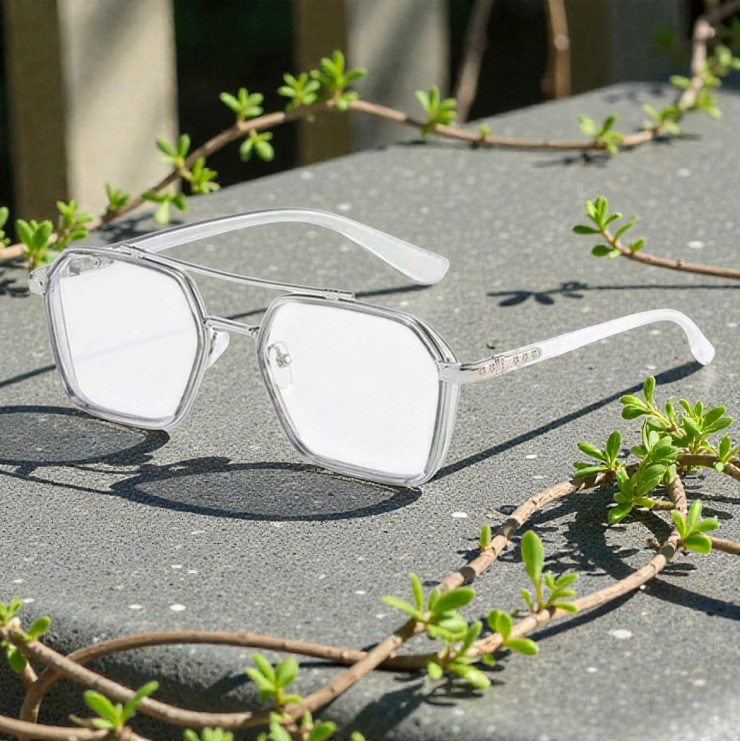 Blanca - Lunette carrée transparente