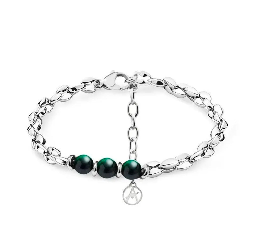 Bracelet green pearl
