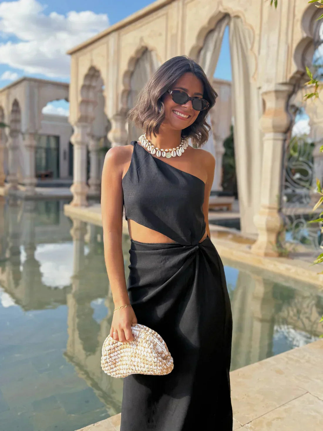 Naïla - Robe longue avec détail cut-out