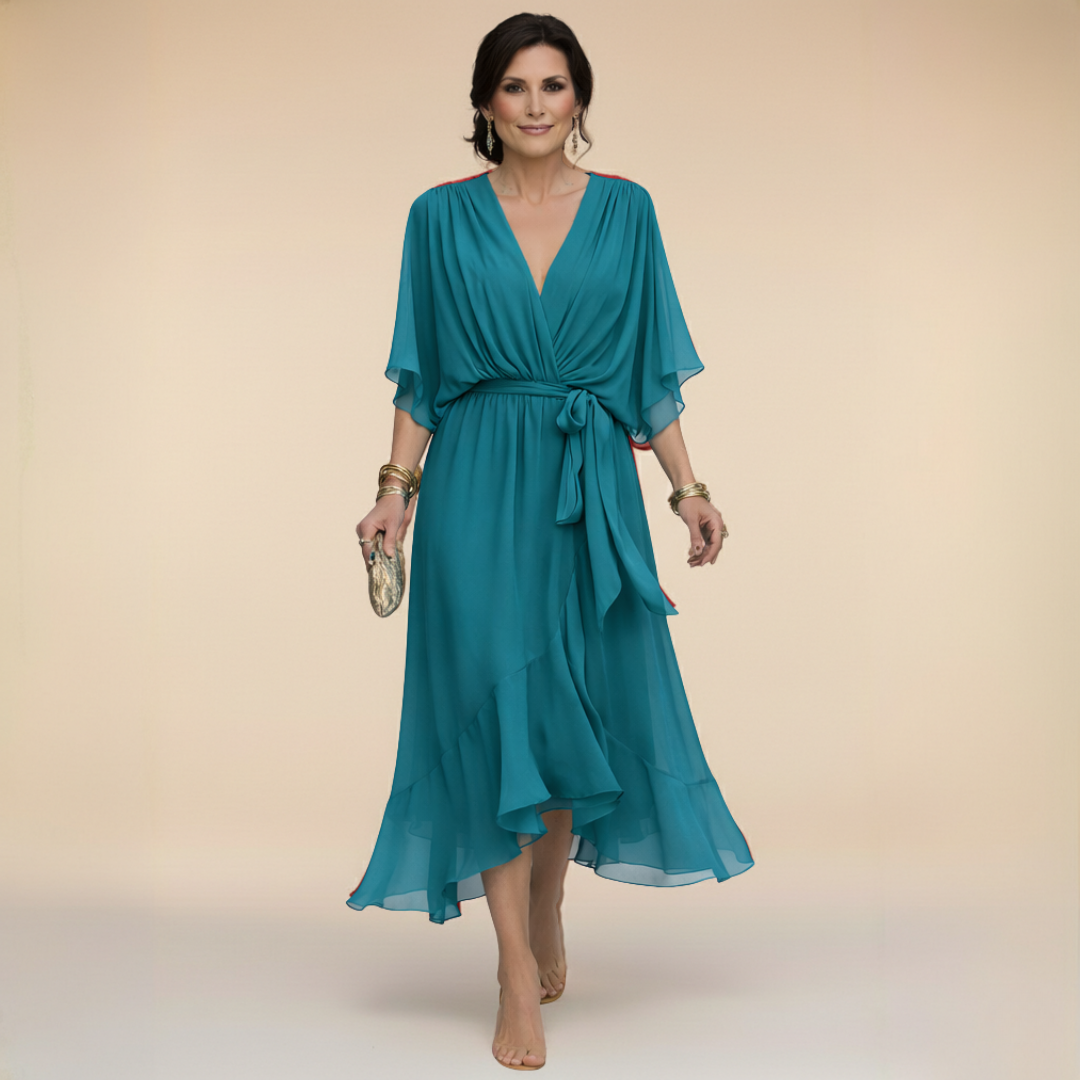 Leblanc™ | Robe en chiffon à décolleté V