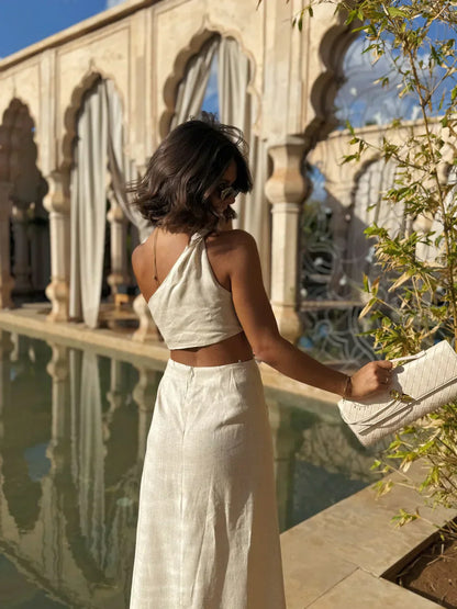 Naïla - Robe longue avec détail cut-out