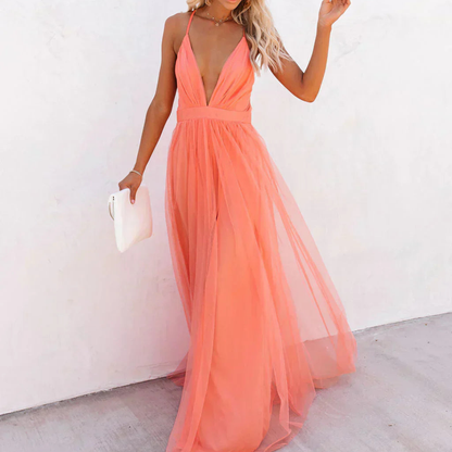 Malae - Robe lumière corail