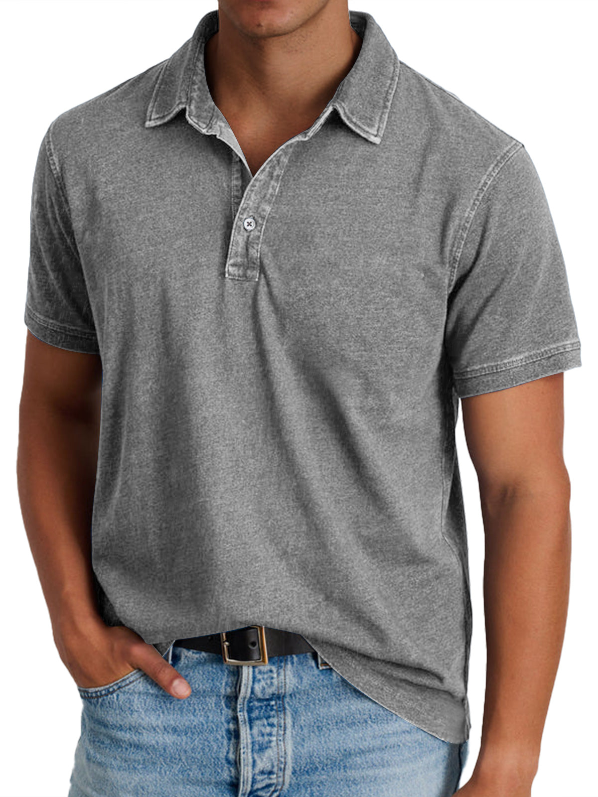 Senzo - polo façon jeans
