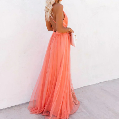 Malae - Robe lumière corail