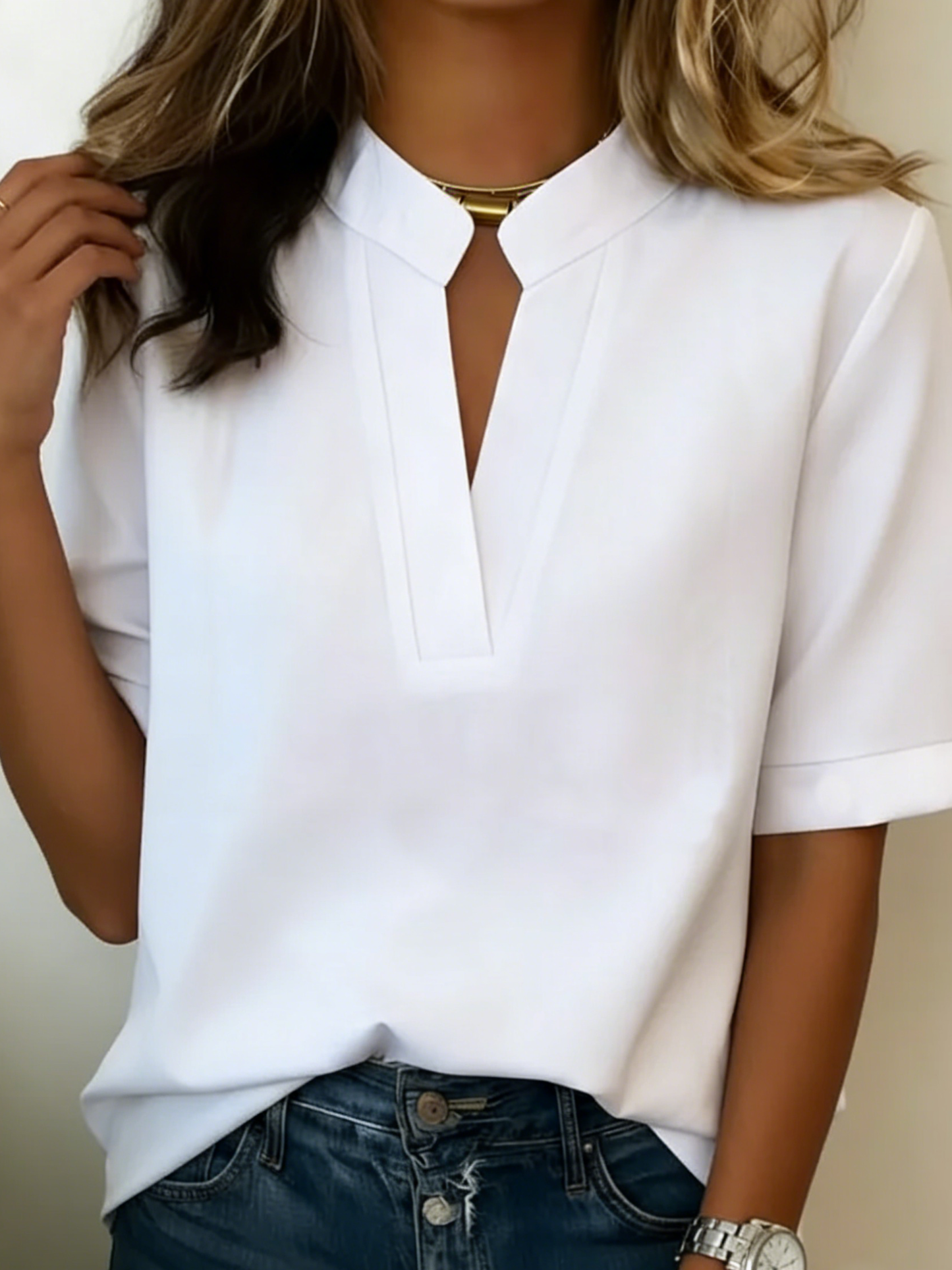 Leblanc™ | Blouse élégante au col raffiné