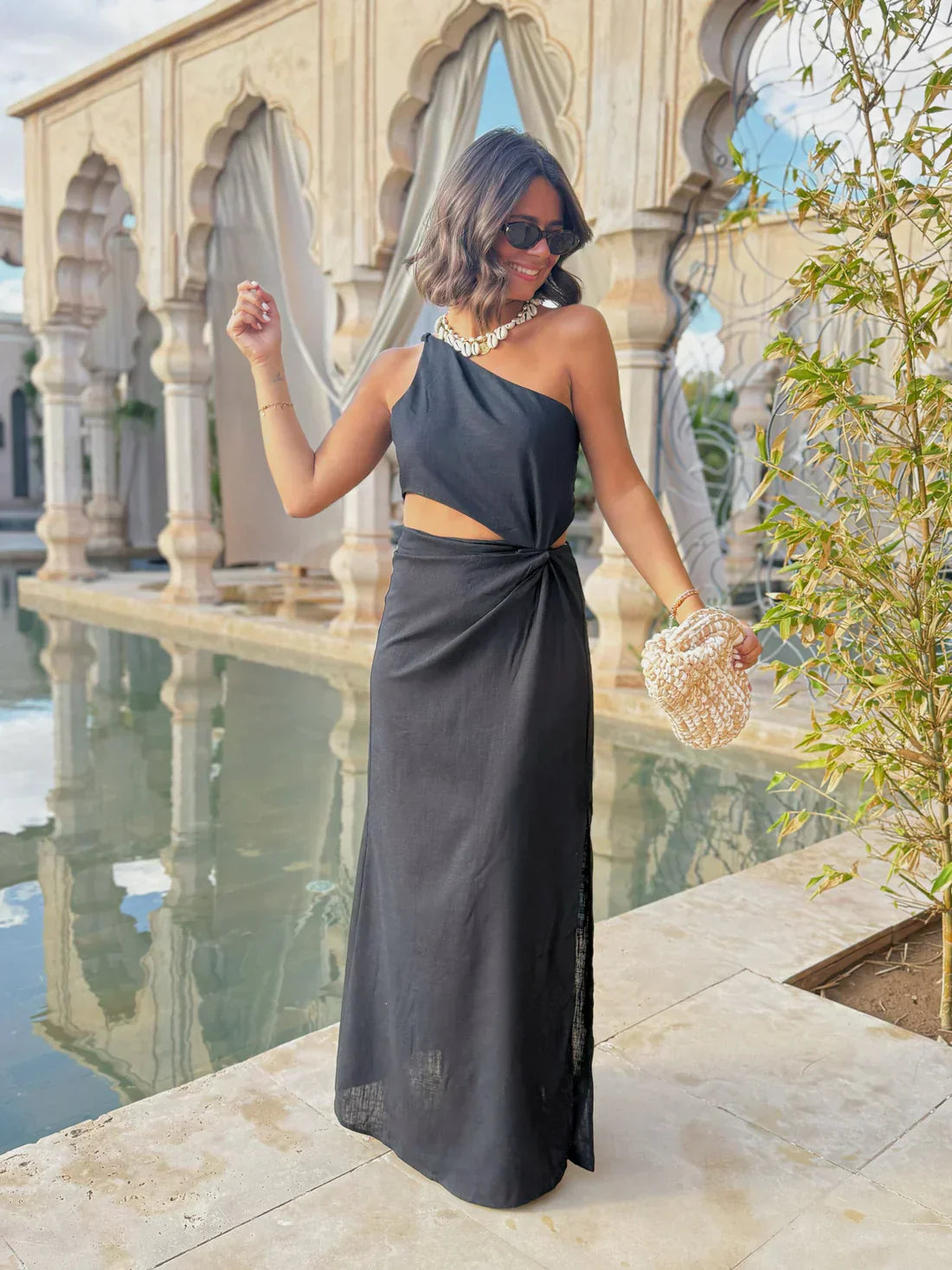 Naïla - Robe longue avec détail cut-out