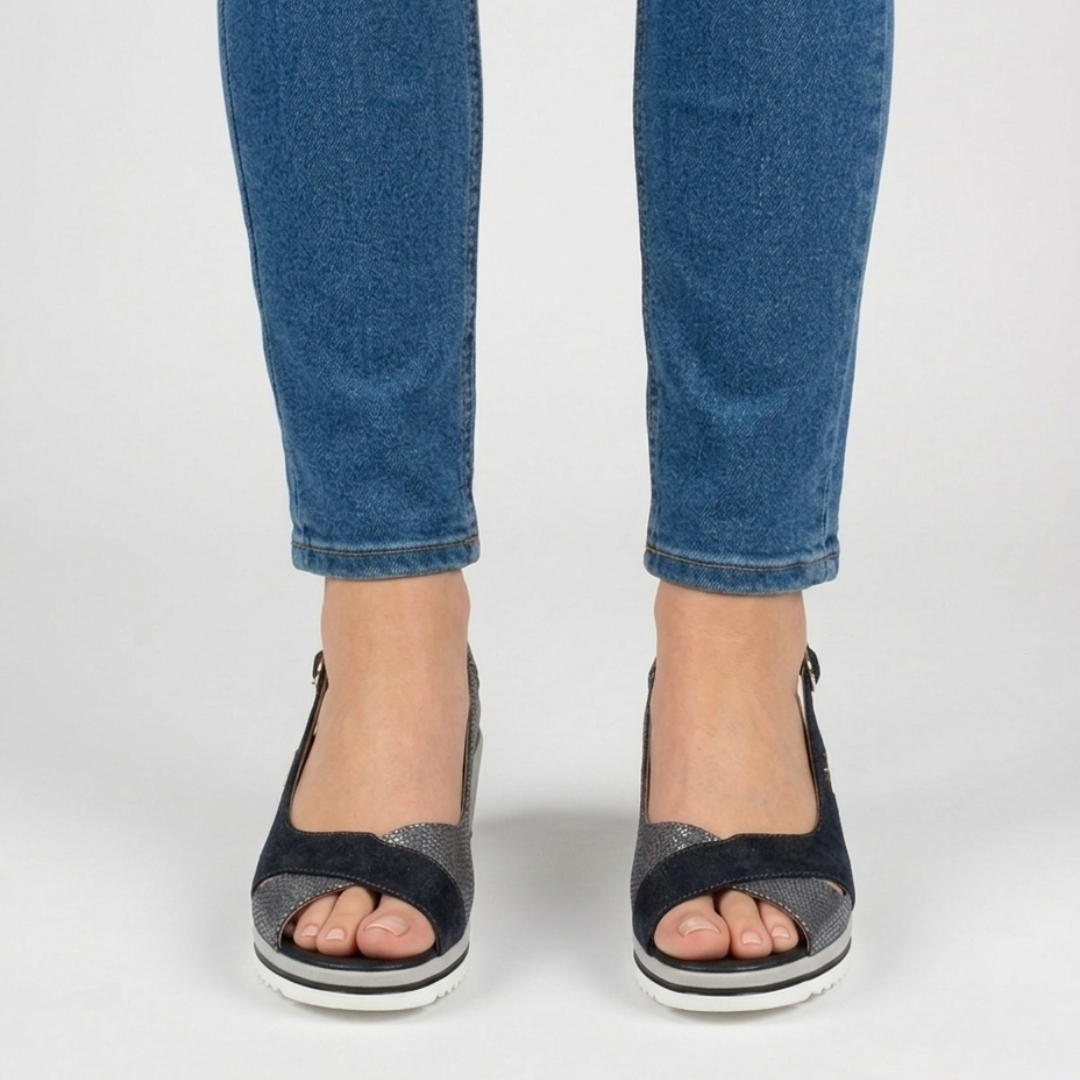 Francesca - sandalo comfort donna con zeppa