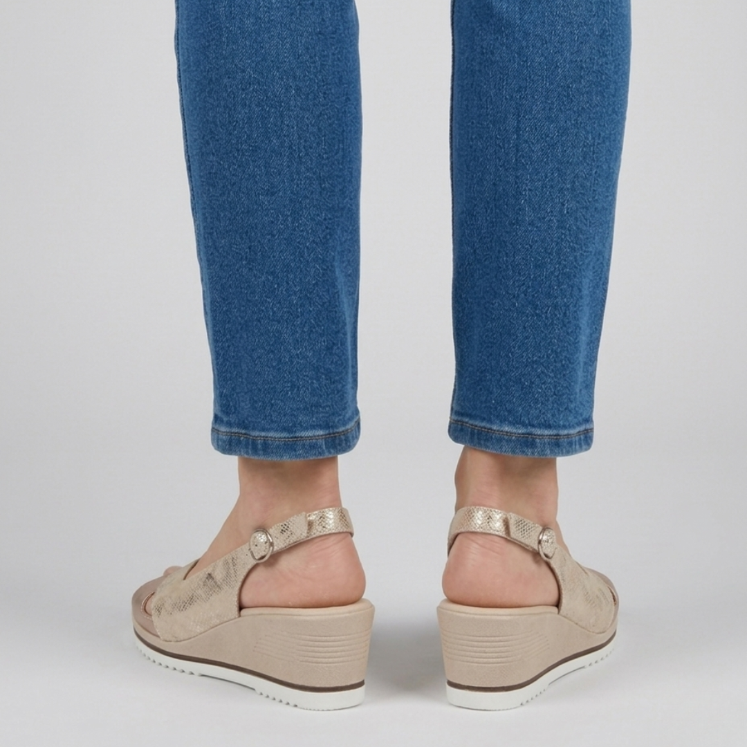 Francesca - sandalo comfort donna con zeppa