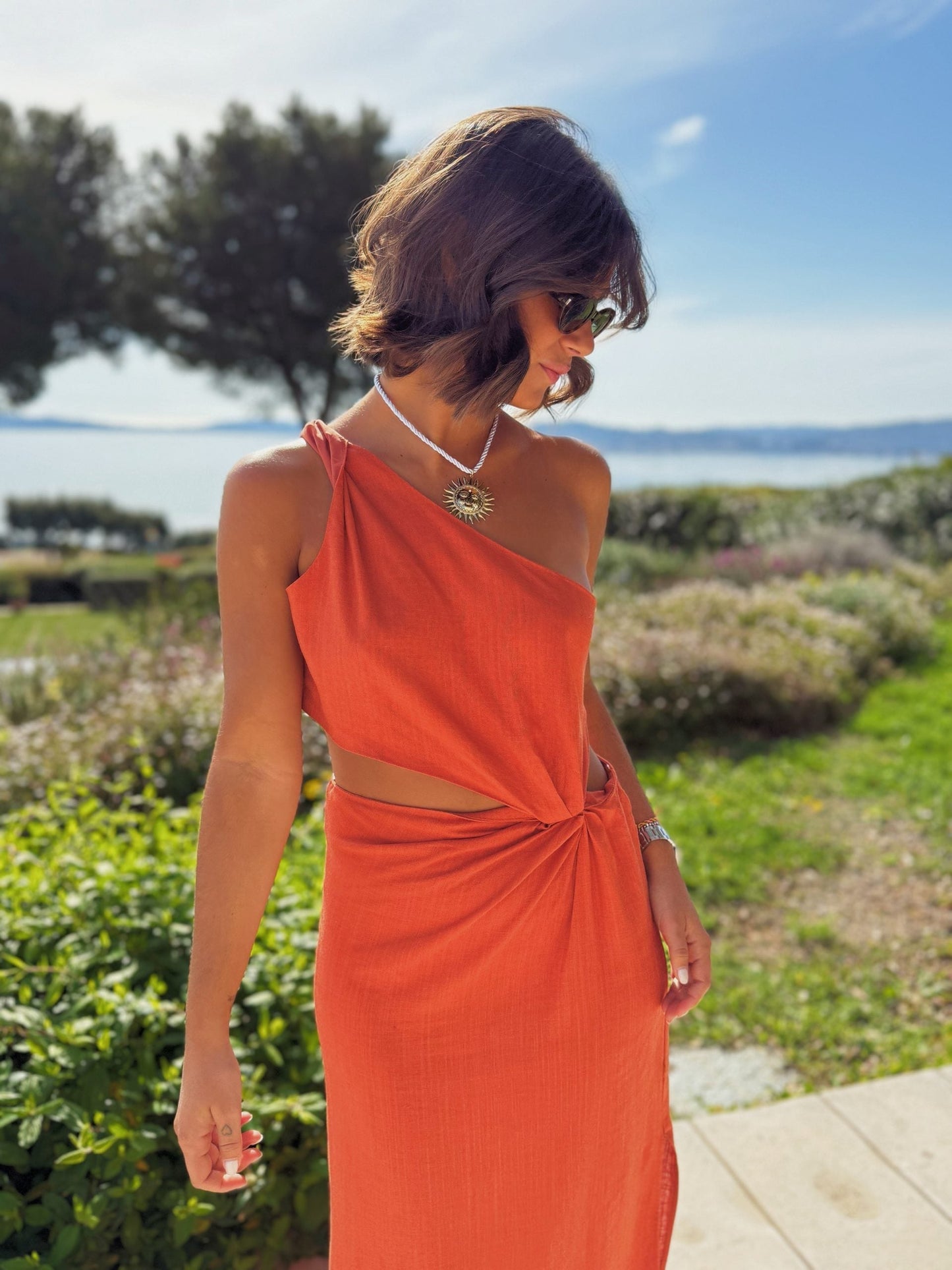 Naïla - Robe longue avec détail cut-out