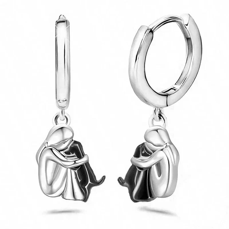 Ginna - Boucles d’Oreilles Icône Chien (Fermoir Rond)