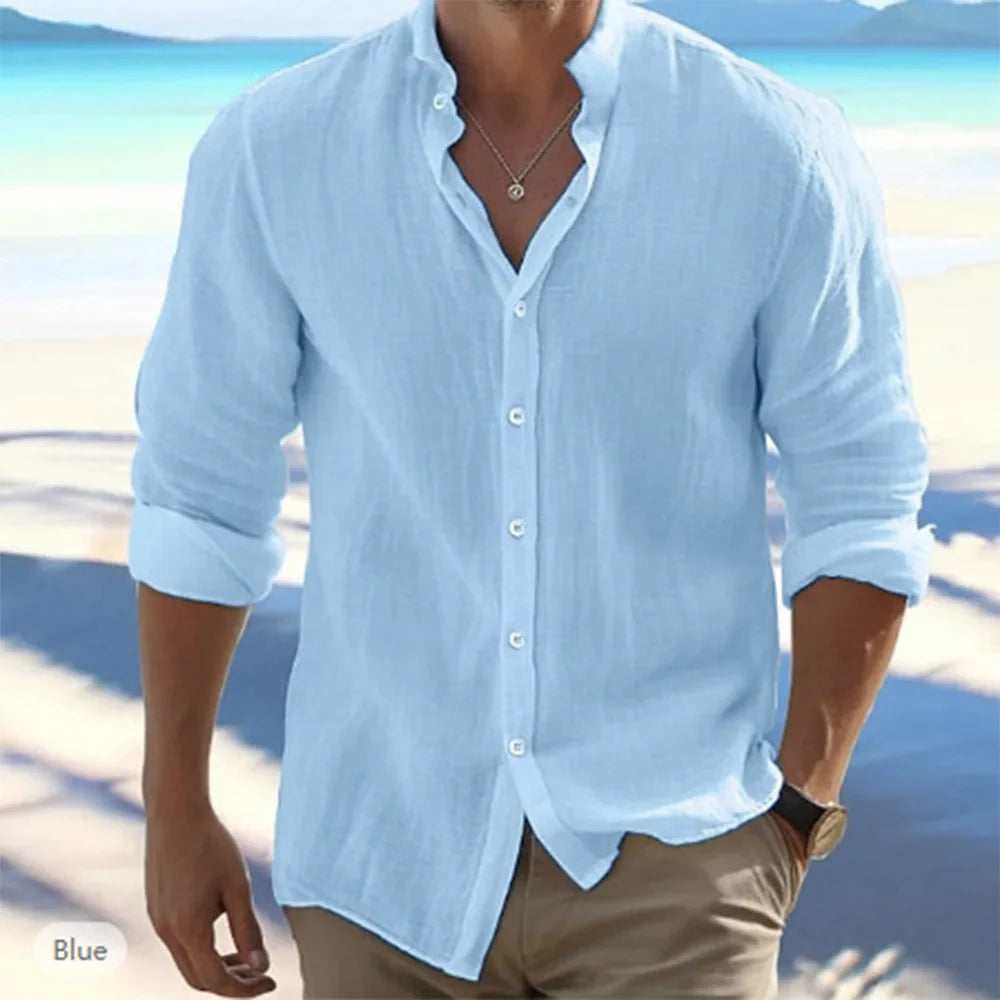 Adrien - Chemise Homme Manches Longues Lin Coton