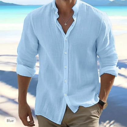 Adrien - Chemise Homme Manches Longues Lin Coton