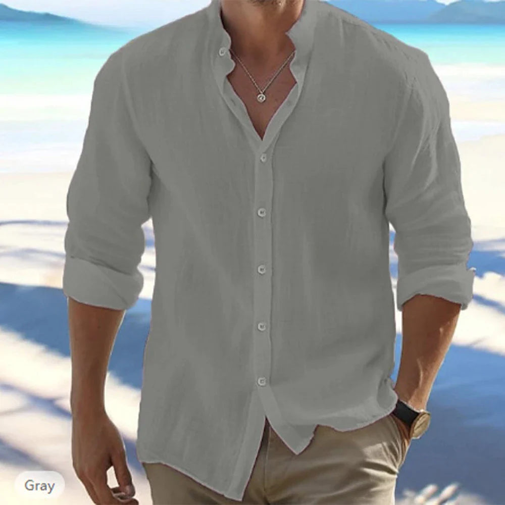 Adrien - Chemise Homme Manches Longues Lin Coton