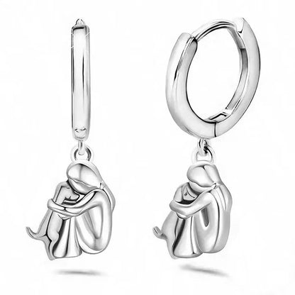 Ginna - Boucles d’Oreilles Icône Chien (Fermoir Rond)