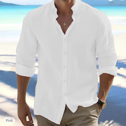 Adrien - Chemise Homme Manches Longues Lin Coton