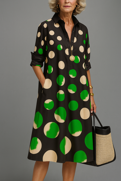 Jihane - Robe midi élégante et raffinée
