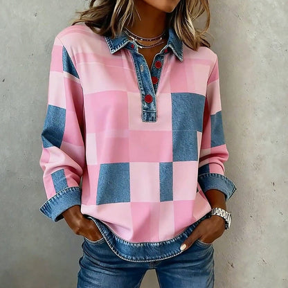 Marla - Vintage Pull col bouton