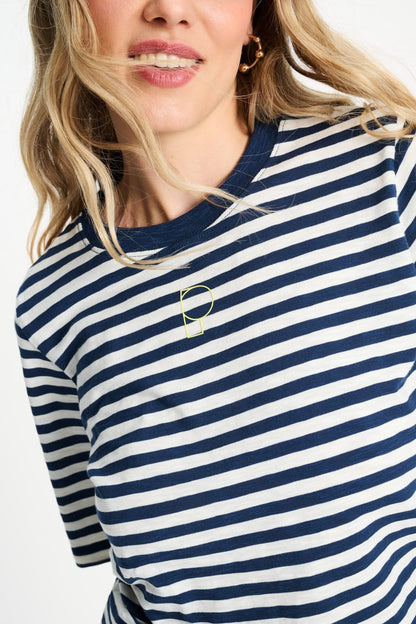 Marine - Tee-shirt style mariniére