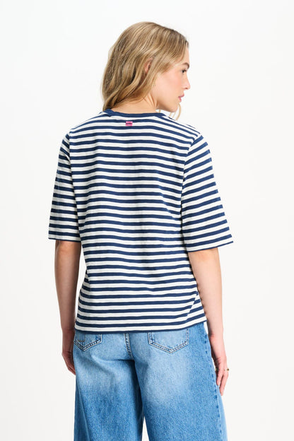 Marine - Tee-shirt style mariniére