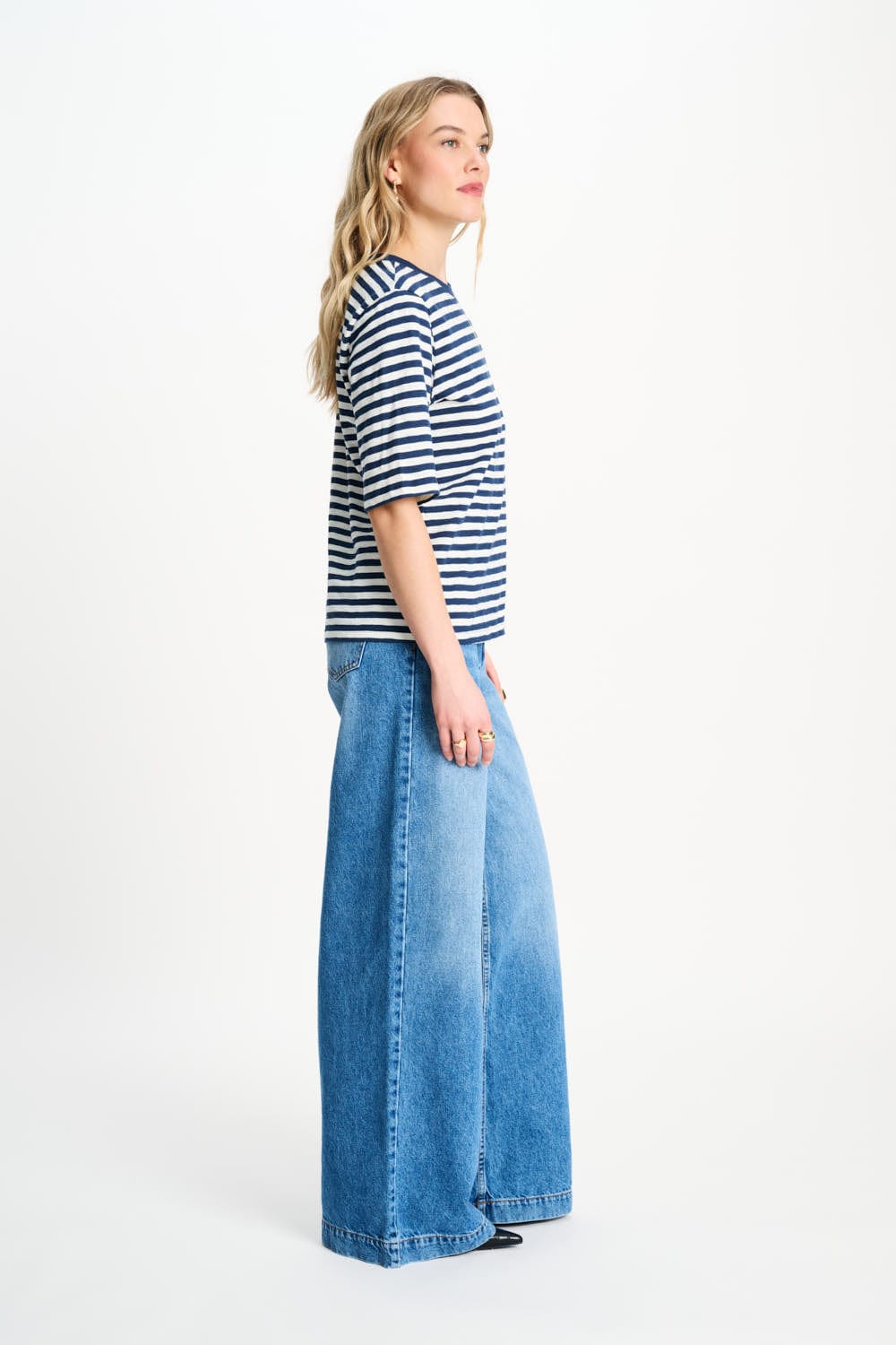 Marine - Tee-shirt style mariniére