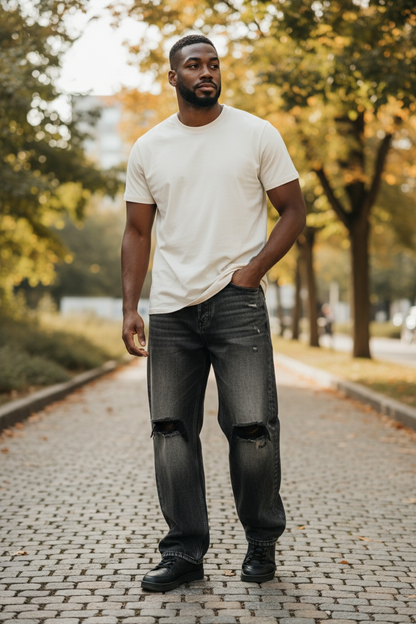 Jeans n° 83 - gris coupe droite