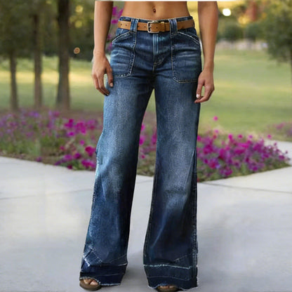 🎉👖50% di sconto! Jeans svasati retrò da donna: vestibilità aderente, tasche ampie e denim elasticizzato ultra confortevole