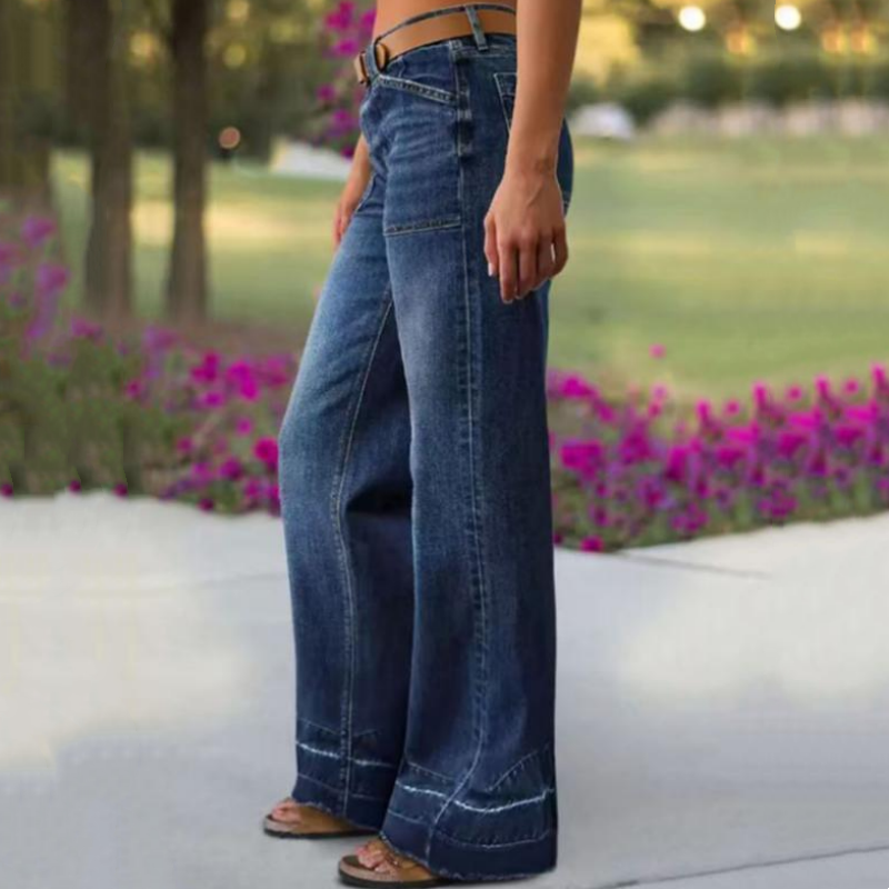 🎉👖50% di sconto! Jeans svasati retrò da donna: vestibilità aderente, tasche ampie e denim elasticizzato ultra confortevole