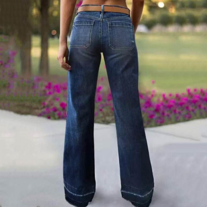 🎉👖50% di sconto! Jeans svasati retrò da donna: vestibilità aderente, tasche ampie e denim elasticizzato ultra confortevole