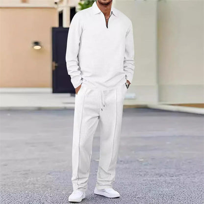 Demario - sweat en maille gaufrée et pantalon droit