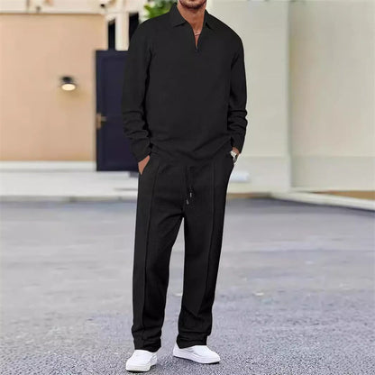 Demario - sweat en maille gaufrée et pantalon droit