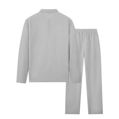 Demario - sweat en maille gaufrée et pantalon droit