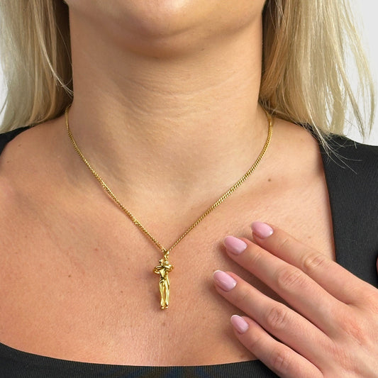 Luvina - Collier Élégant Pendentif Sculpture