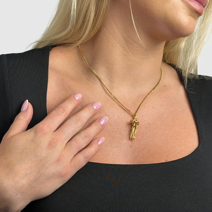 Luvina - Collier Élégant Pendentif Sculpture